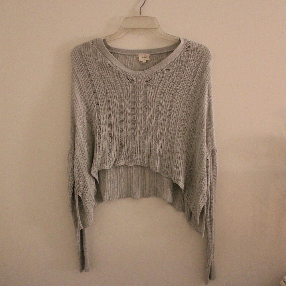 O&O Women's Thin Knit Cropped Sweater